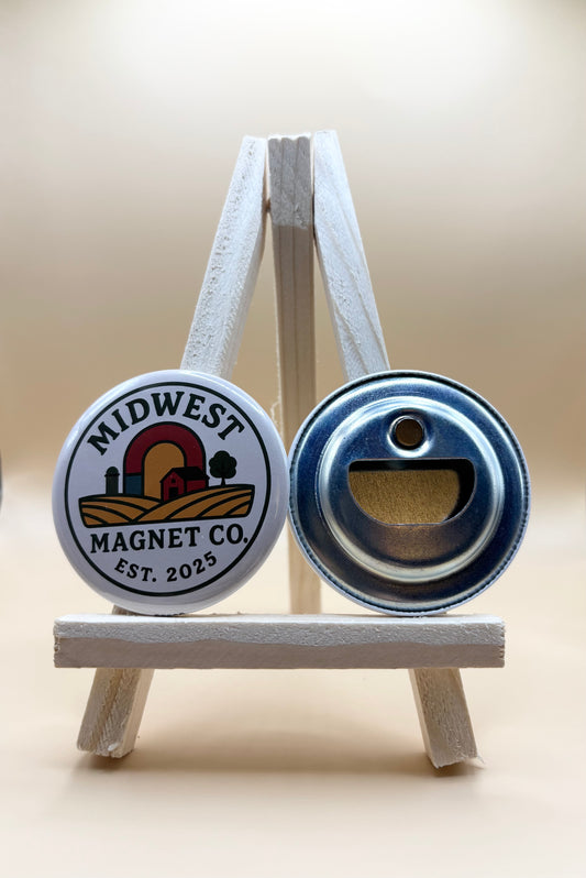 2.25 inch round magnetic bottle opener