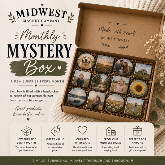 Midwest Magnet Monthly Subscription Box | Seasonal Mystery Magnets